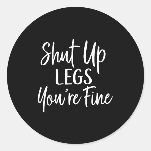 You're Fine Shirt For Gym - Funny Workout  Runder Aufkleber (Vorderseite)