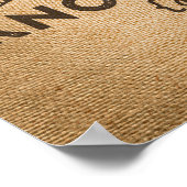 Youre Happy Go Away Burlap Poster (Ecke)