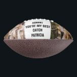 You're My Best Catch Custom 2 Photo Couple Names Football<br><div class="desc">You're My Best Catch,  Gift for Him or Her,  Couples Gift,  Anniversary Gift,  Best Catch Football</div>