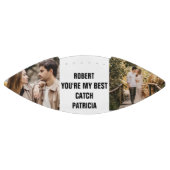 You're My Best Catch Custom 2 Photo Couple Names Football (Panel)