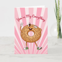 You're My Everything Bagel Valentines Day Card Feiertagskarte