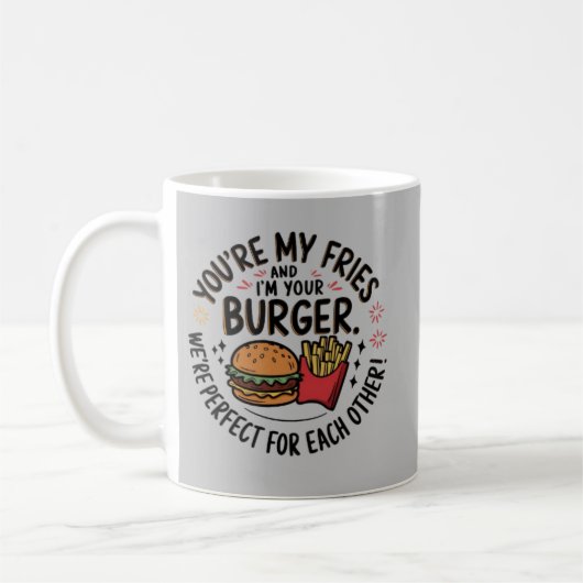 You're My Fries, I'm Your Burger Wird Cute Fast Fo Kaffeetasse (Links)