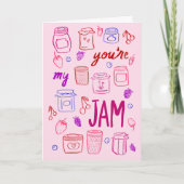 YOURE MY JAM Niedlich Jars Illustration Valentinst Karte (Vorderseite)