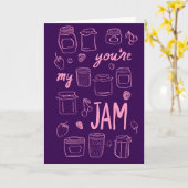 YOURE MY JAM Niedlich Jars Illustration Valentinst Karte (Gelbe Blume)