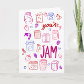 YOURE MY JAM Niedlich Jars Illustration Valentinst Karte (Vorderseite)