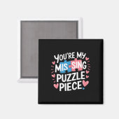 You're My Missing Puzzle Piece Valentine Matching Magnet (Vorderseite/Rückseite)