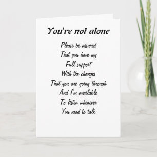 You're not alone karte