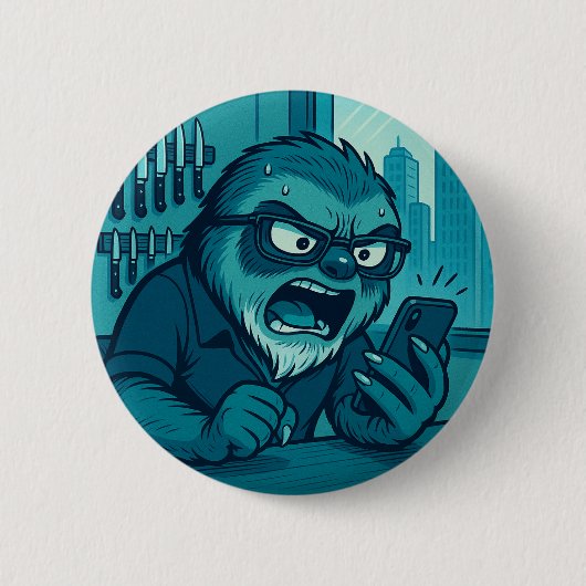 You're Not My Real Dad Phil Elmore Agitated Sloth Button (Vorderseite)