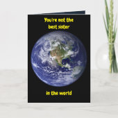You're not the best sister in the world. Card Karte (Vorderseite)