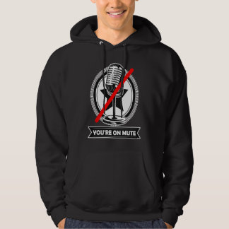 You're on mute  You are on mute Vintage Retro Mens Hoodie