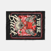 You're One Cool Buck Camouflage Valentine's Day Hu Fleecedecke (Vorderseite (Horizontal))