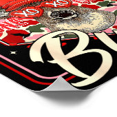 You're One Cool Buck Camouflage Valentine's Day Hu Poster (Ecke)