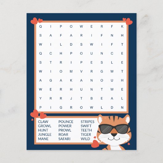 You're One Cool Cat Kids Valentine's Day Card (Rückseite)