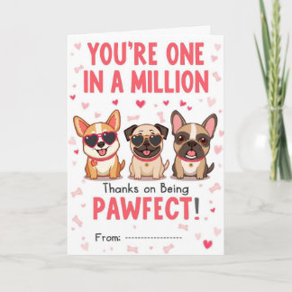 You're One in a Million Pawfect Teacher Karte