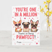 You're One in a Million Pawfect Teacher Karte (Gelbe Blume)