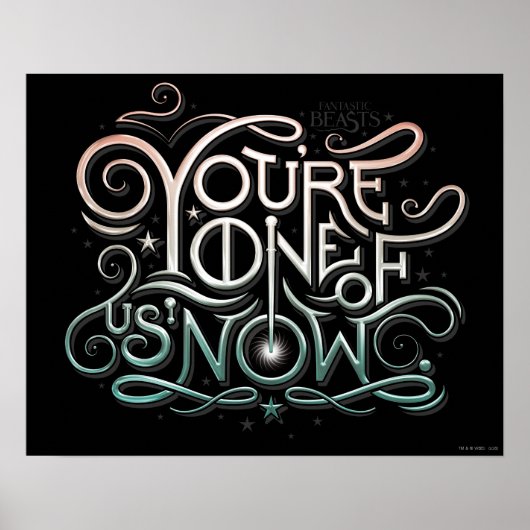 You're One Of Us Now Colorful Graphic Poster (Vorne)