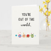 Youre Out Of This World Planet Card Karte (Gelbe Blume)