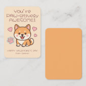 You're PAW-sitively AWESOME Kids Valentine's Mitteilungskarte (Vorne/Hinten)