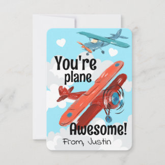 You're Plane Awesome Airplanes Valentine Einladung