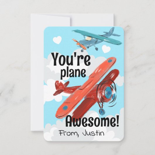 You're Plane Awesome Airplanes Valentine Einladung (Vorderseite)