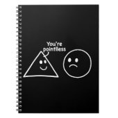 You're Pointless Geometric Shapes Funny Humor Notizblock (Vorderseite)
