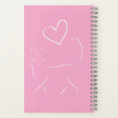 You're Purr-fect Animated Cat and Hearts Pink Notizblock (Rückseite)