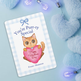 You're Purr-ty Special Kitty Cat Valentine's Day Mitteilungskarte