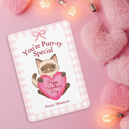 You're Purr-ty Special Kitty Cat Valentine's Day Mitteilungskarte