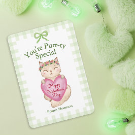 You're Purr-ty Special Kitty Cat Valentine's Day N Mitteilungskarte