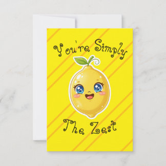 You're Simply The Zest Food Pun Thank You Card Dankeskarte