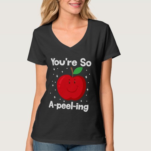 You're So A-peel-ing Fruit Cute Fruit Eater Basket T-Shirt (Vorderseite)