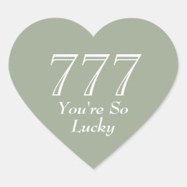 You're So Lucky 777 Heart Stickers