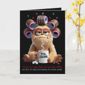 You're stronger than my Morning Coffee, Funny Karte (Gelbe Blume)