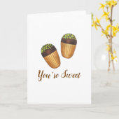 You're Sweet Madeleines French Sponge Cakes Pastry Karte (Gelbe Blume)