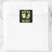You're The Avocado To My Toast Valentines Day Quadratischer Aufkleber (Tasche)