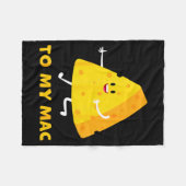 You're The Cheese To My Mac Funny Matching Couples Fleecedecke (Vorderseite (Horizontal))