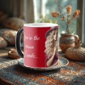 You're the Reason I Smile Romantic Fun Quote Photo Verwandlungstasse