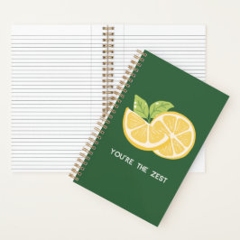 'You're The Zest' Reiche Dunkle Botanische Grün-We Notizblock