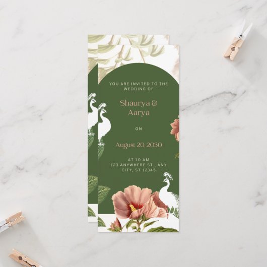 #You'reInvitedToWeddingOfShaurya&AaryaEinladung Einladung (Vorderseite/Rückseite Beispiel)