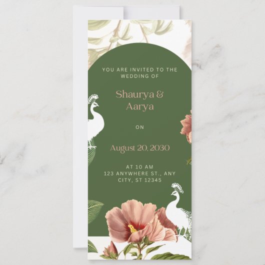 #You'reInvitedToWeddingOfShaurya&AaryaEinladung Einladung (Rückseite)