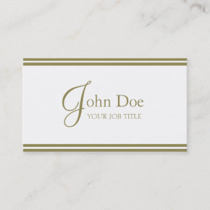 YourJobTitle elegantes Weiß/Goldstreifen Visitenkarte