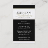 YourJobTitle! Goldgrenze/benutzerdefiniertes Skrip Visitenkarte (Rückseite)