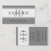 YourJobTitle Monogramm-blaues klassisches Visitenkarte (Vorne/Hinten)