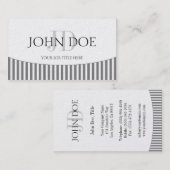 YourJobTitle Monogramm-graue Visitenkarte (Vorne/Hinten)