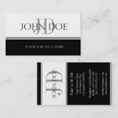 YourJobTitle S Streifen weiß Visitenkarte (Vorne/Hinten)