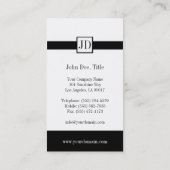 YourJobTitle schwarzes Band-hängender Visitenkarte (Rückseite)