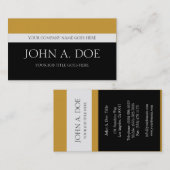 YourJobTitle schwarzes/gelbes GoldTouch Visitenkarte (Vorne/Hinten)
