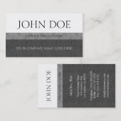 YourJobTitle silbernes Grau-Marmor-Stein-Weißbuch Visitenkarte (Vorne/Hinten)