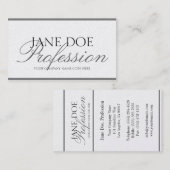 YourJobTitle silbernes Skript-Platin-Papier Visitenkarte (Vorne/Hinten)