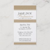 YourJobTitle Skript dunkles goldenes TAN Visitenkarte (Rückseite)